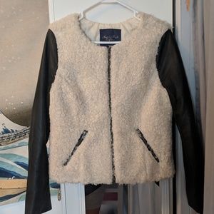 Fuzzy Leather Jacket